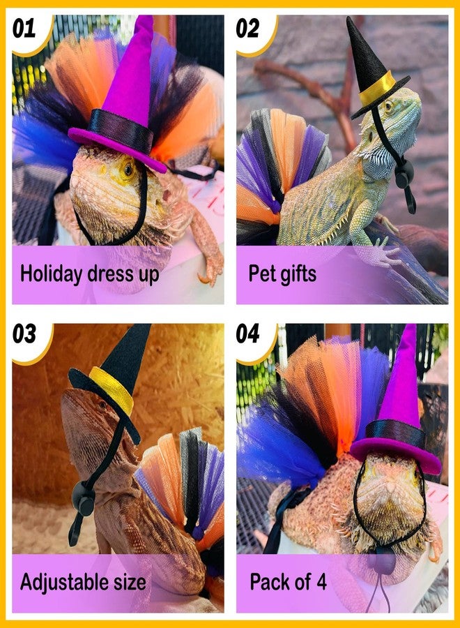 hokable 4Pcs Halloween Lizard Witch Costume Set - Tutu Skirts & Hats for Halloween Cosplay and Photo Props Comfortable and Accessories for Reptiles - Image 5